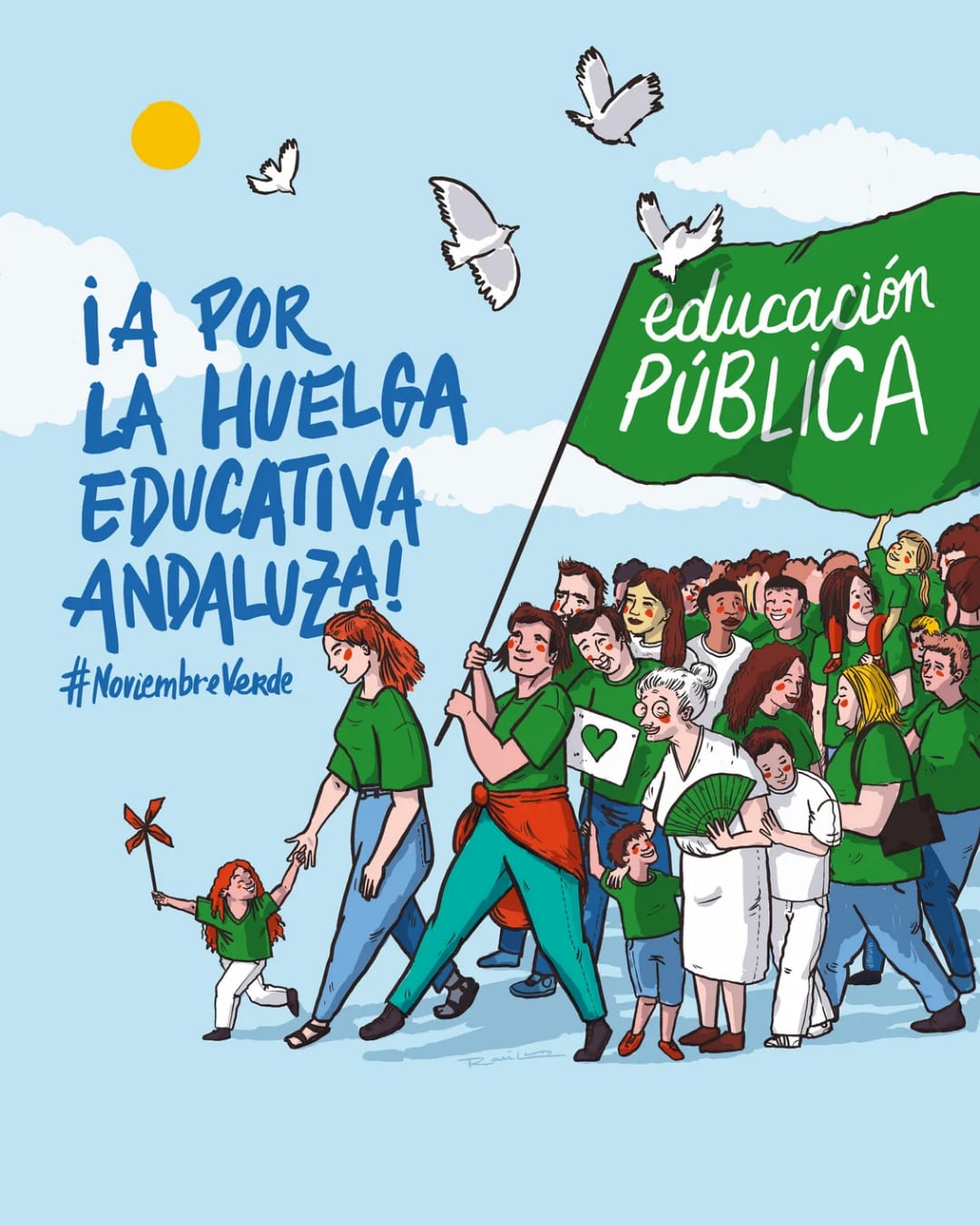 Cartel de la Asamblea Andaluza por la Educación Pública